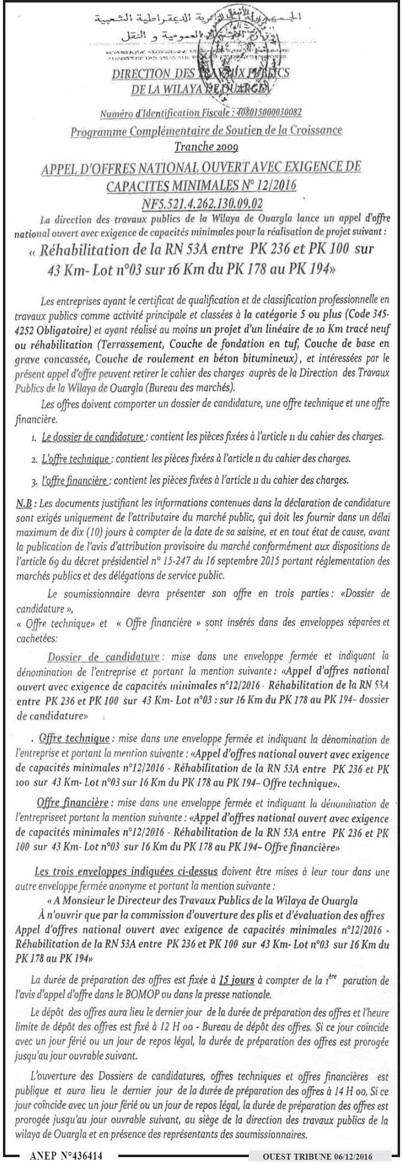 ouest TRIBUNE