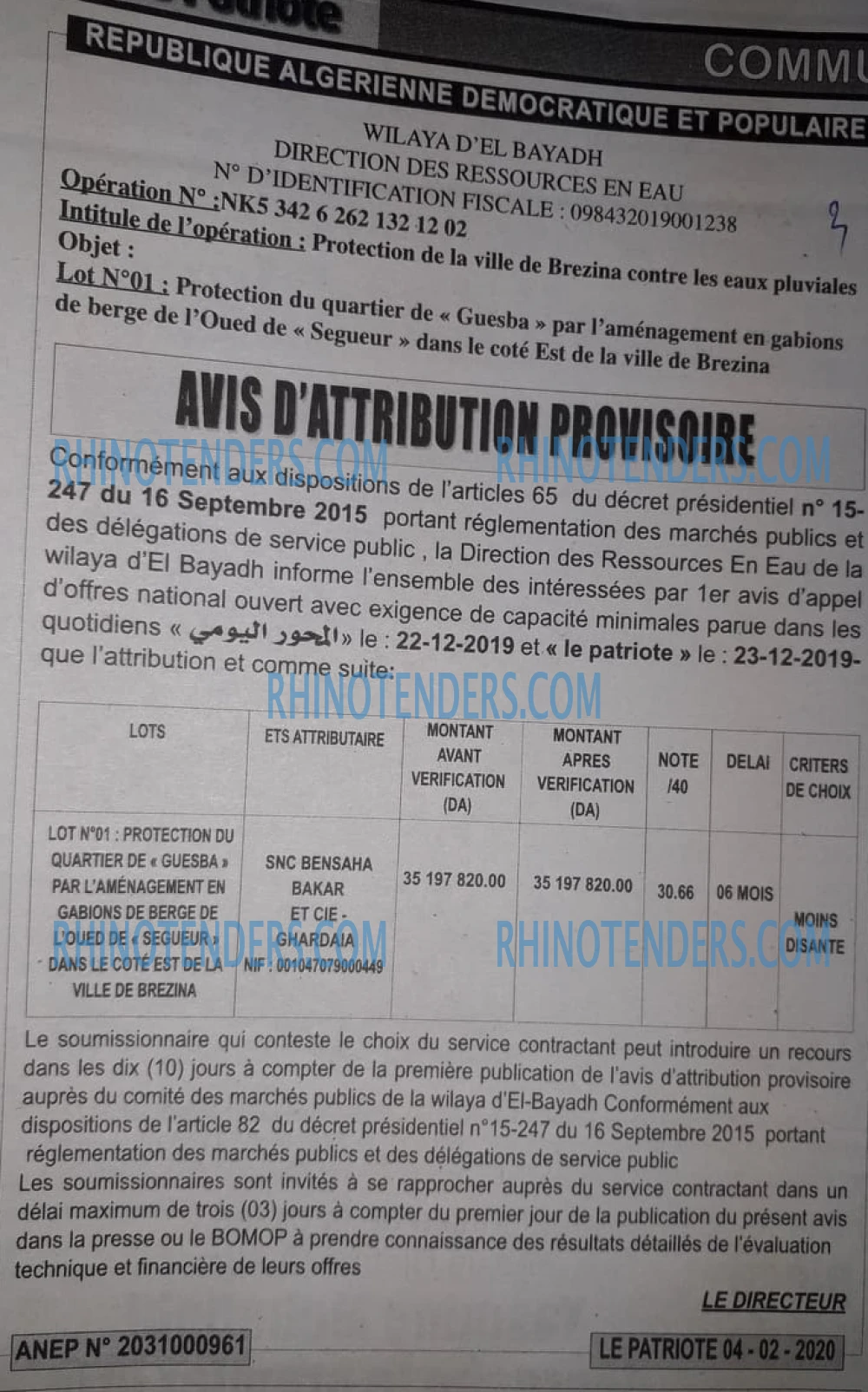 LE PATRIOTE