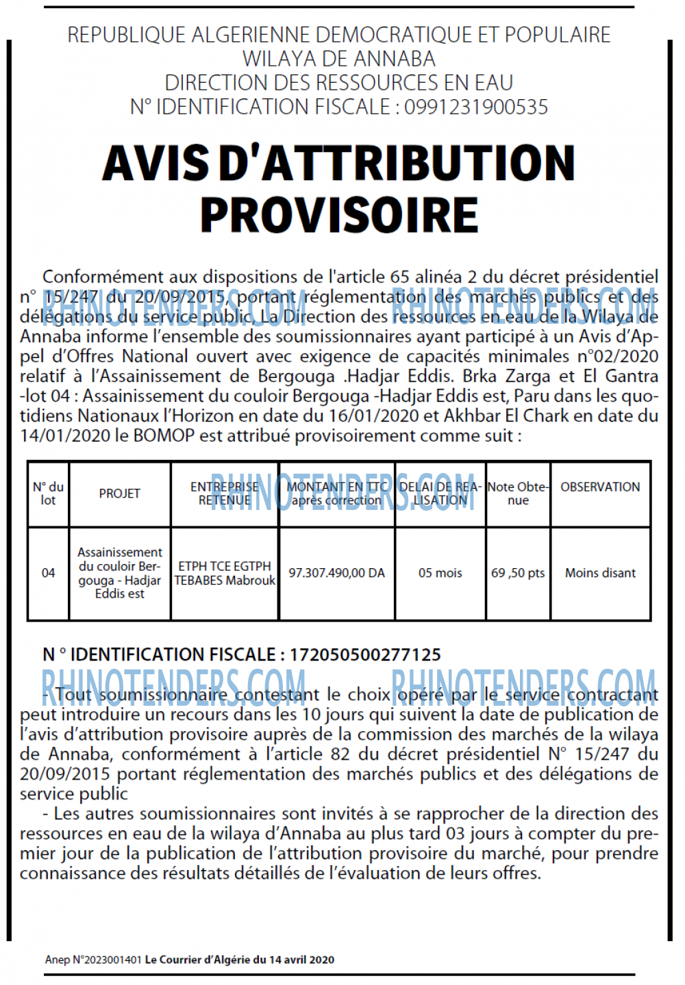 Le Courrier d'Algerie
