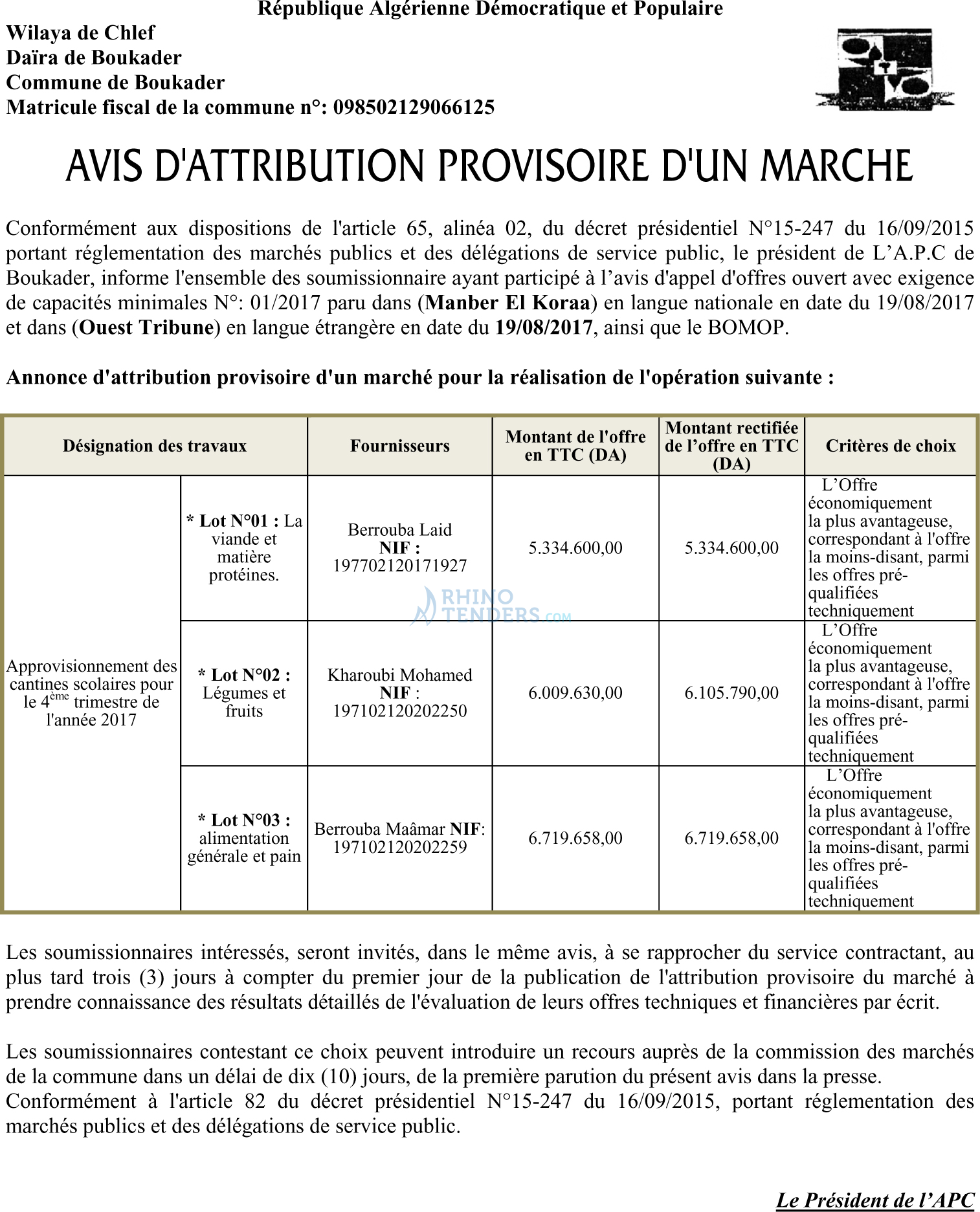 ouest TRIBUNE