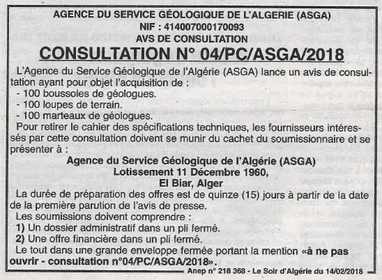 LE SOIR D'ALGERIE