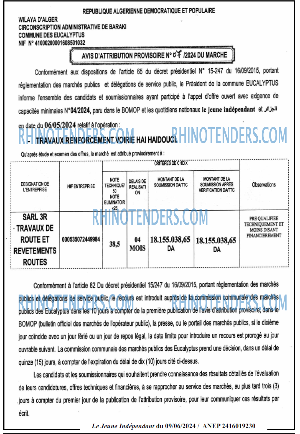 Le jeune indépendant
