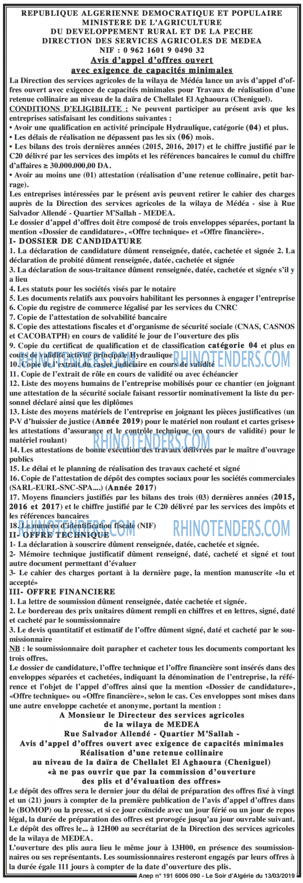 LE SOIR D'ALGERIE
