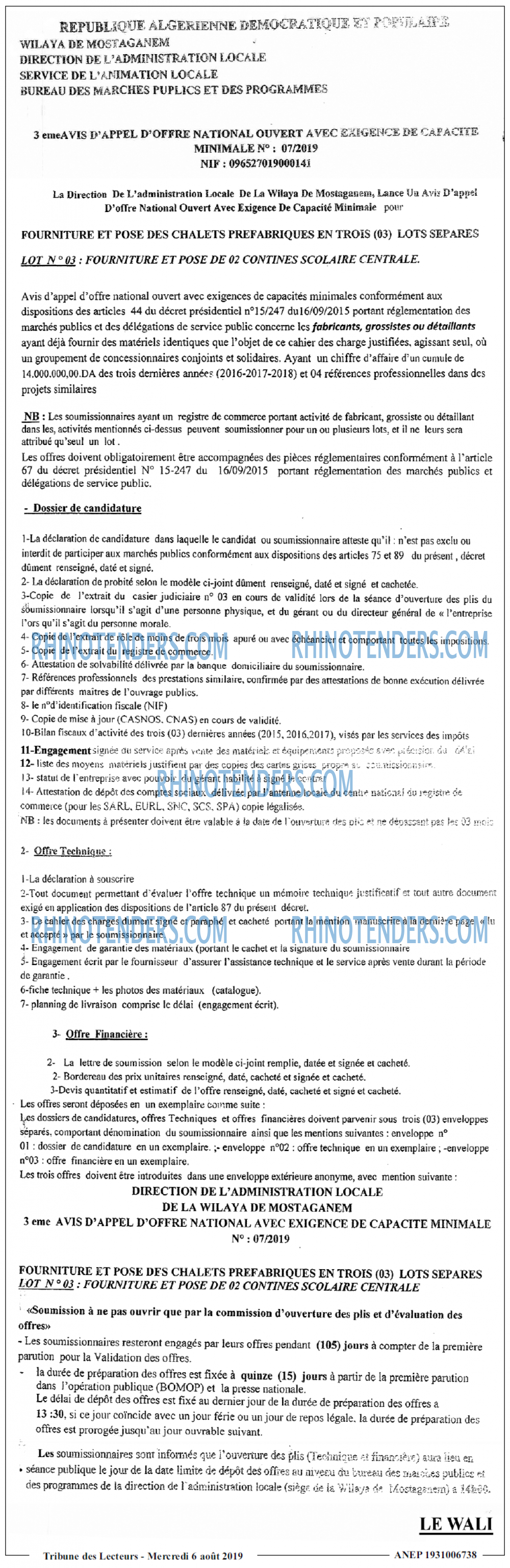 TRIBUNE DES LECTEURS