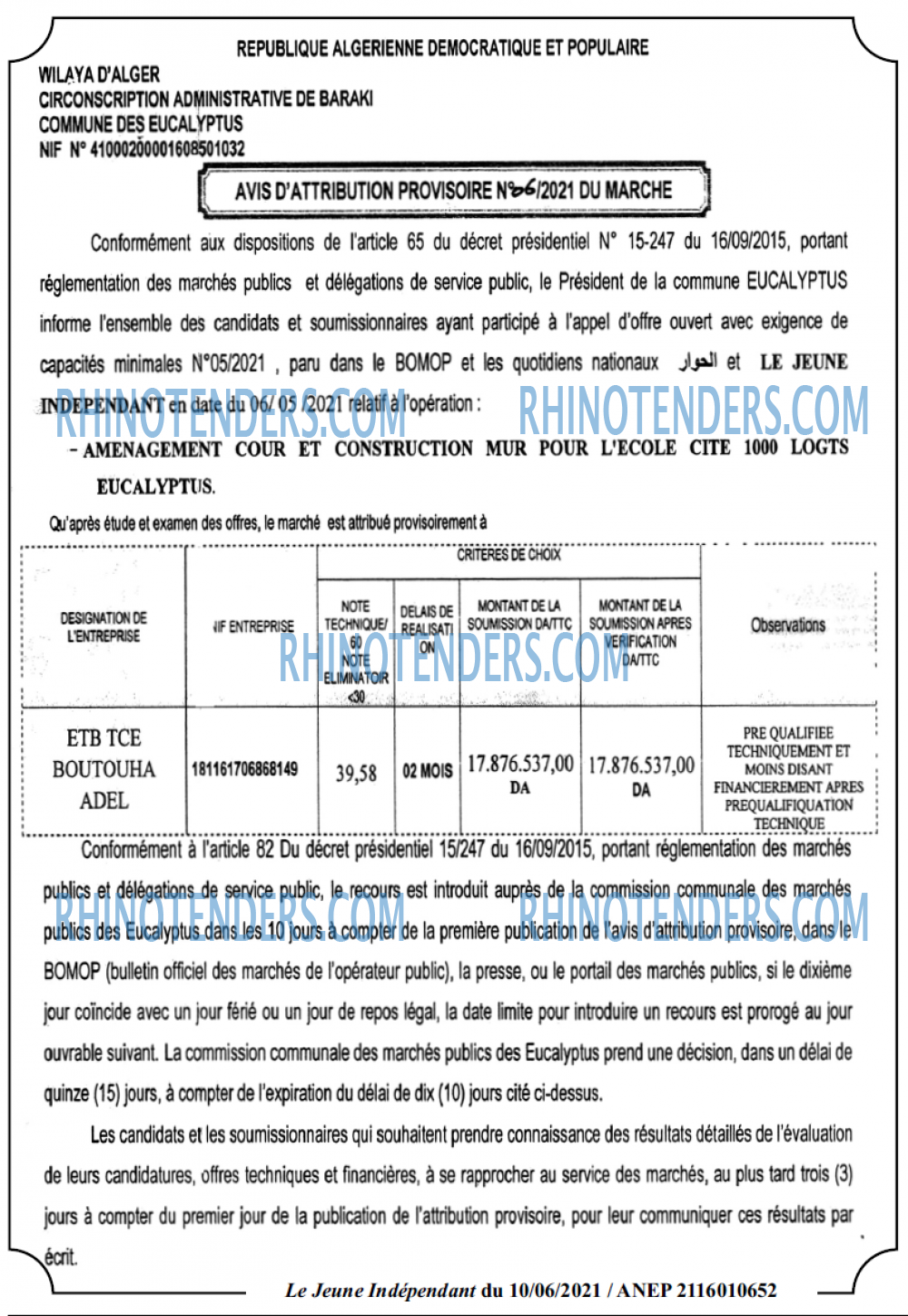 Jeune Independant