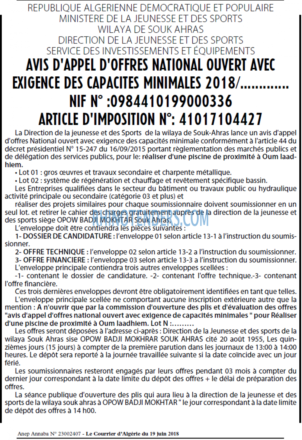 Le Courrier d'Algerie