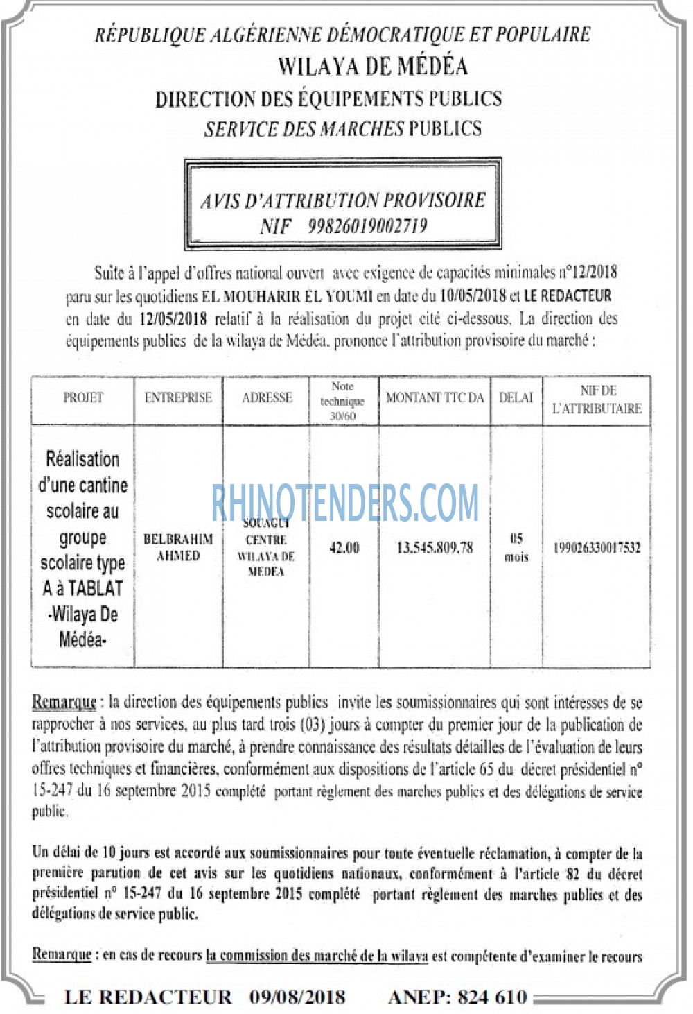 LE REDACTEUR