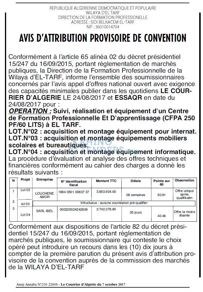 Le Courrier d'Algerie