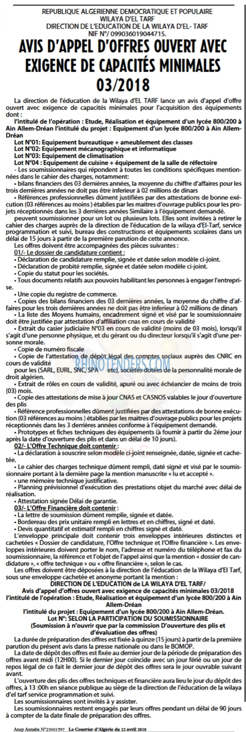 Le Courrier d'Algerie