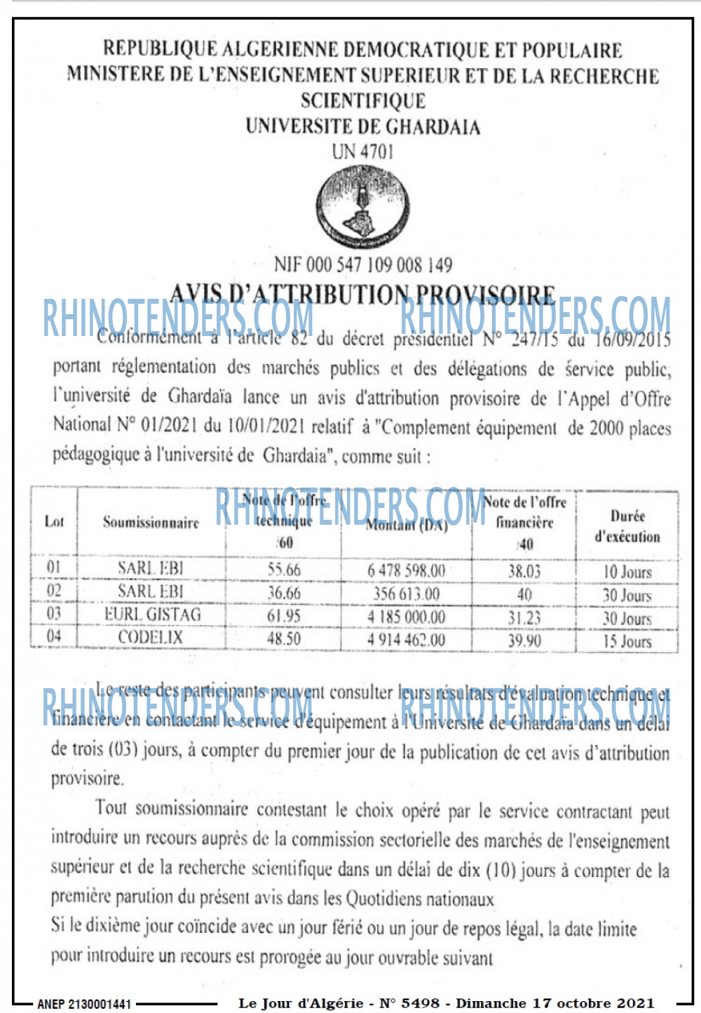 Le Jour d'Algérie