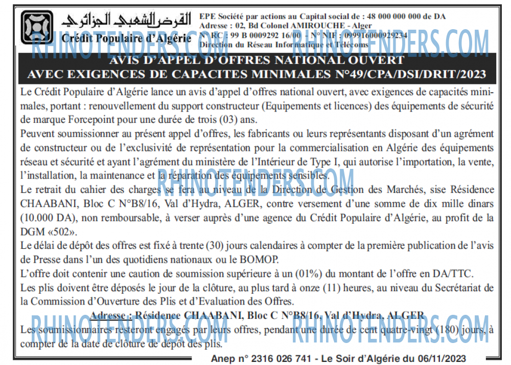 LE SOIR D'ALGERIE