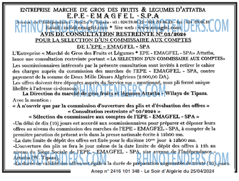 LE SOIR D'ALGERIE