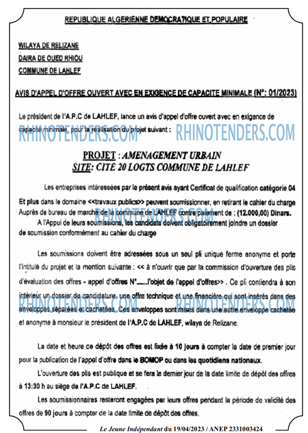 Le jeune indépendant