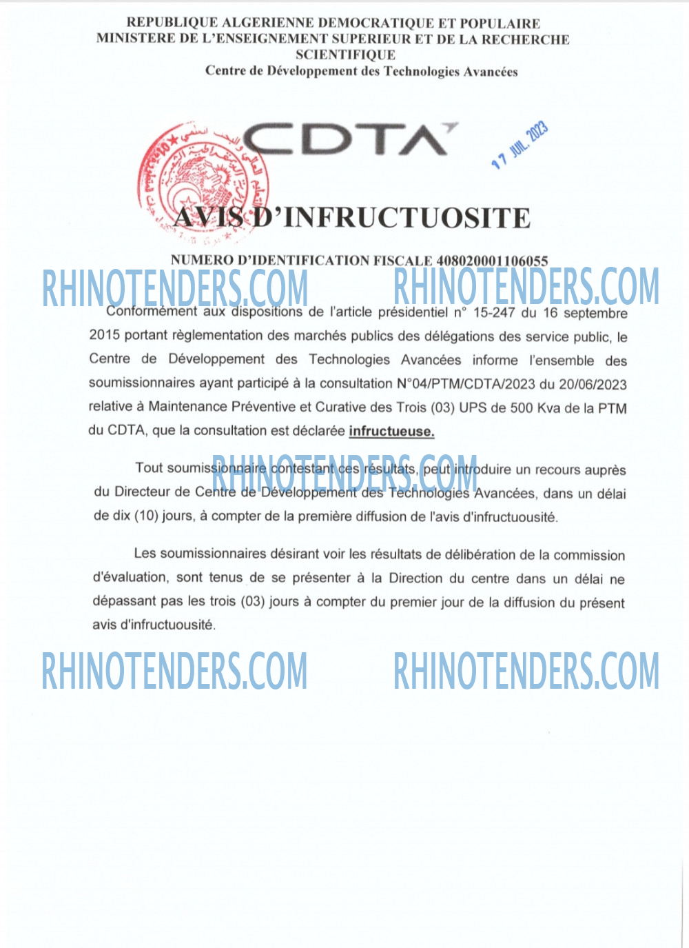 Rhinotenders