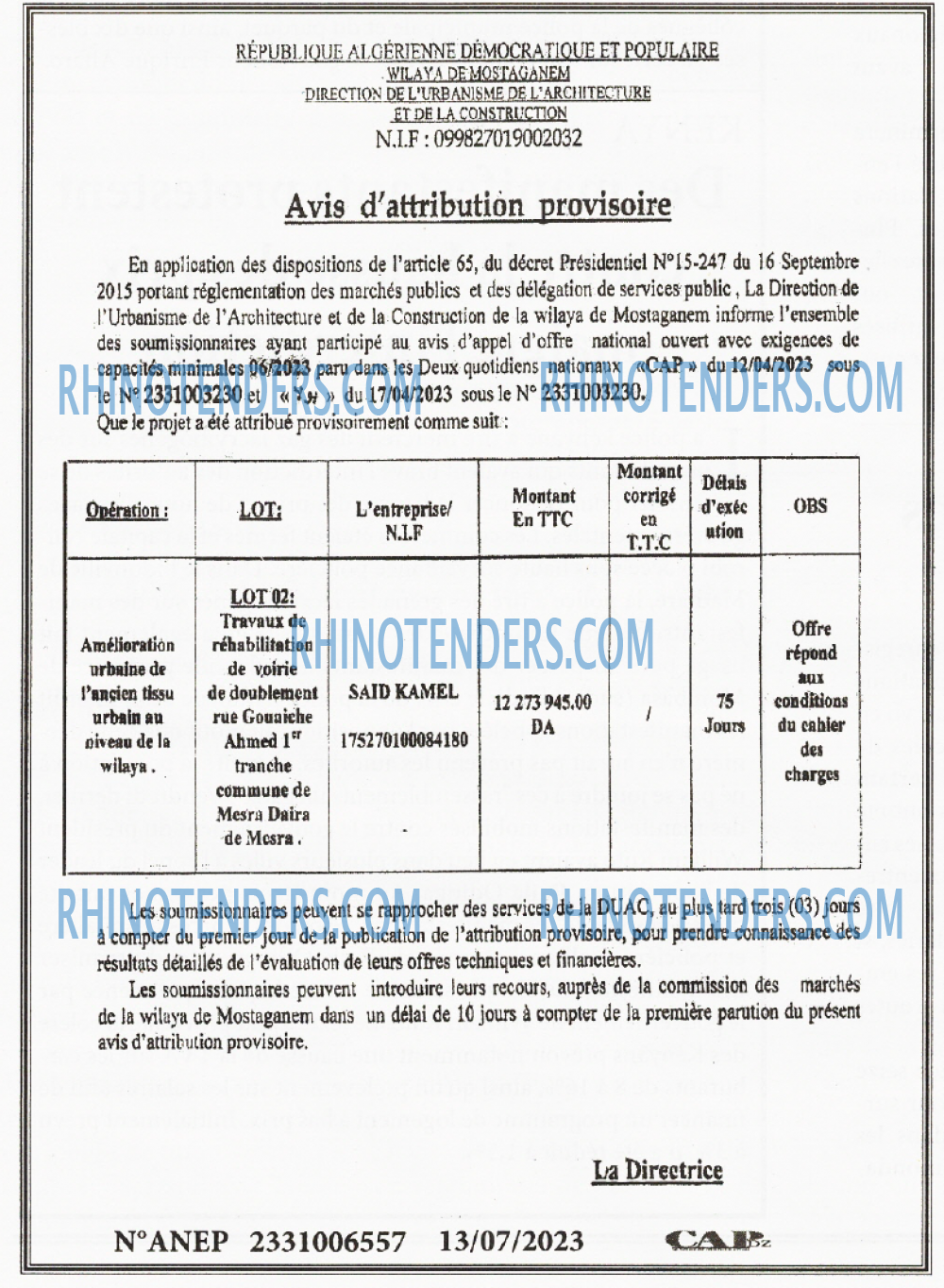 CAP OUEST