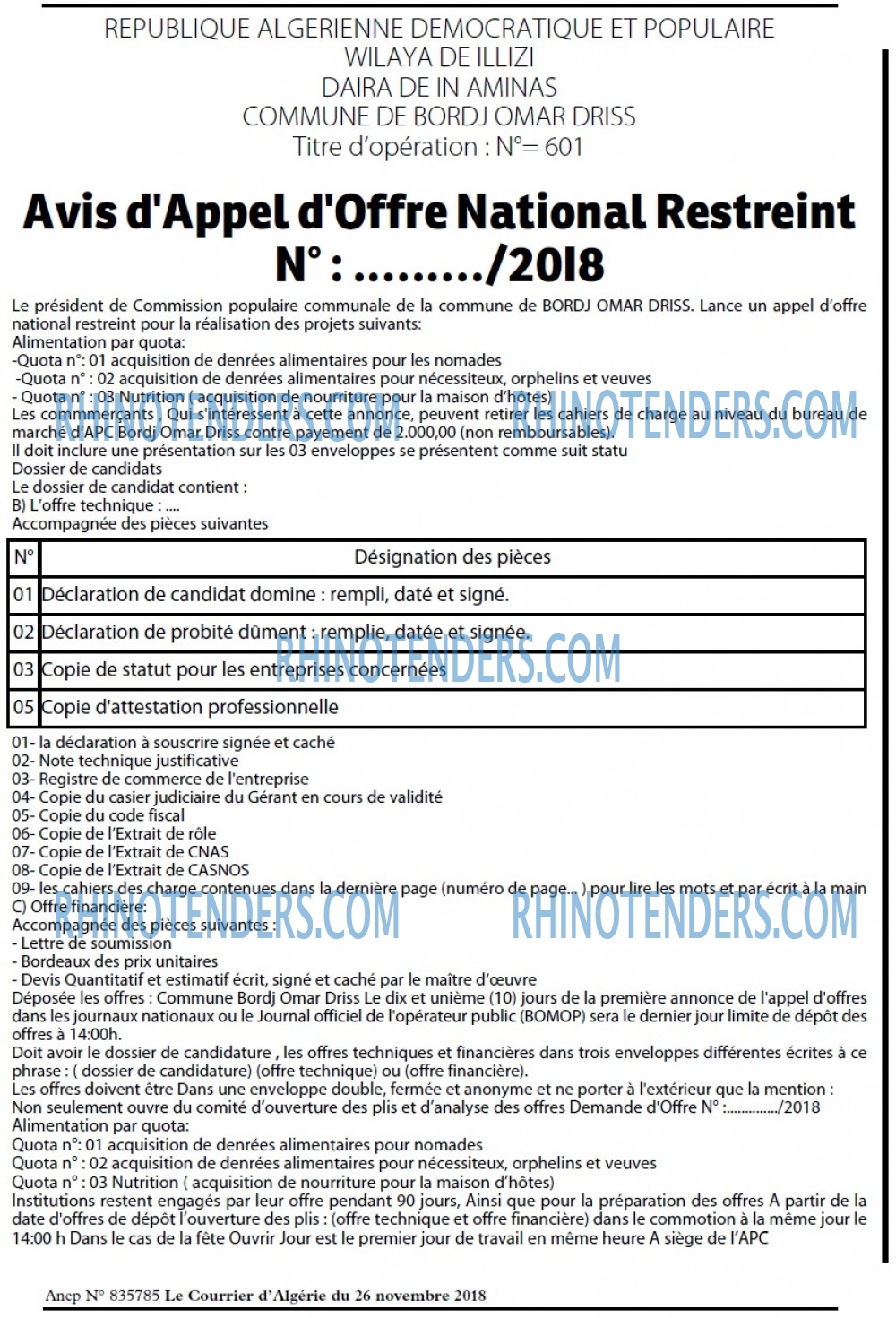 Le Courrier d'Algerie