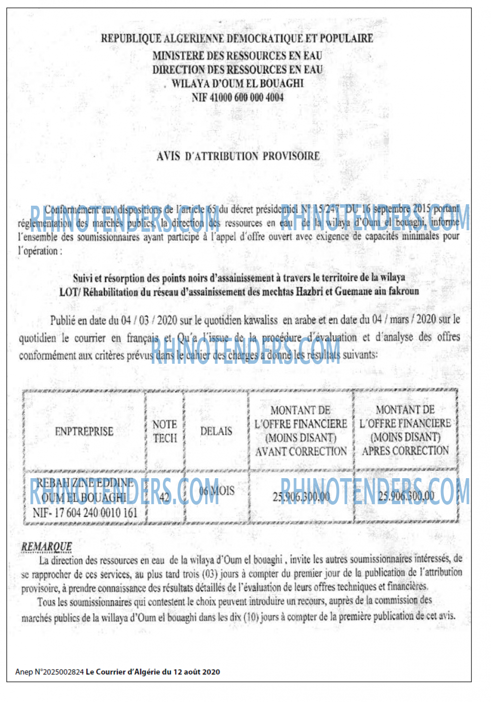 Le Courrier d'Algerie