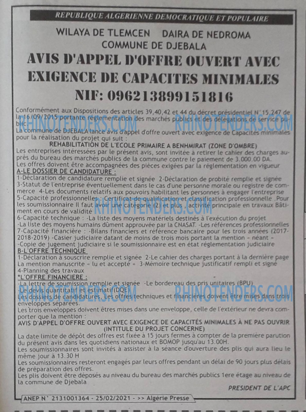 ALGERIE PRESSE