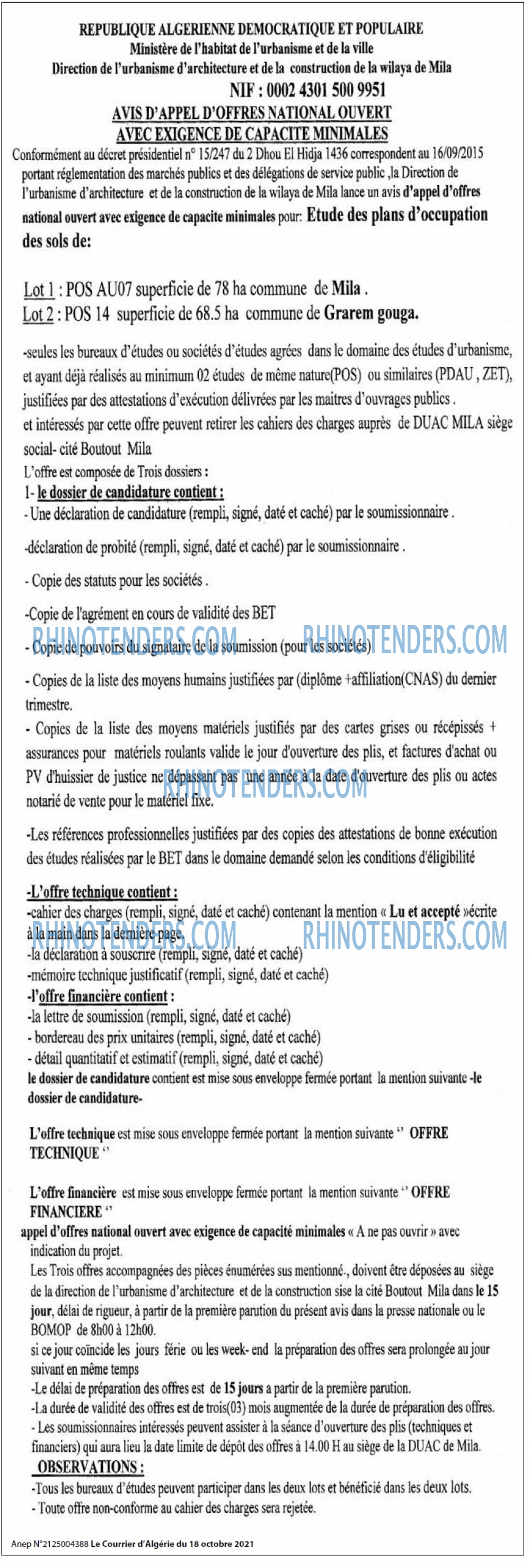 Le Courrier d'Algerie