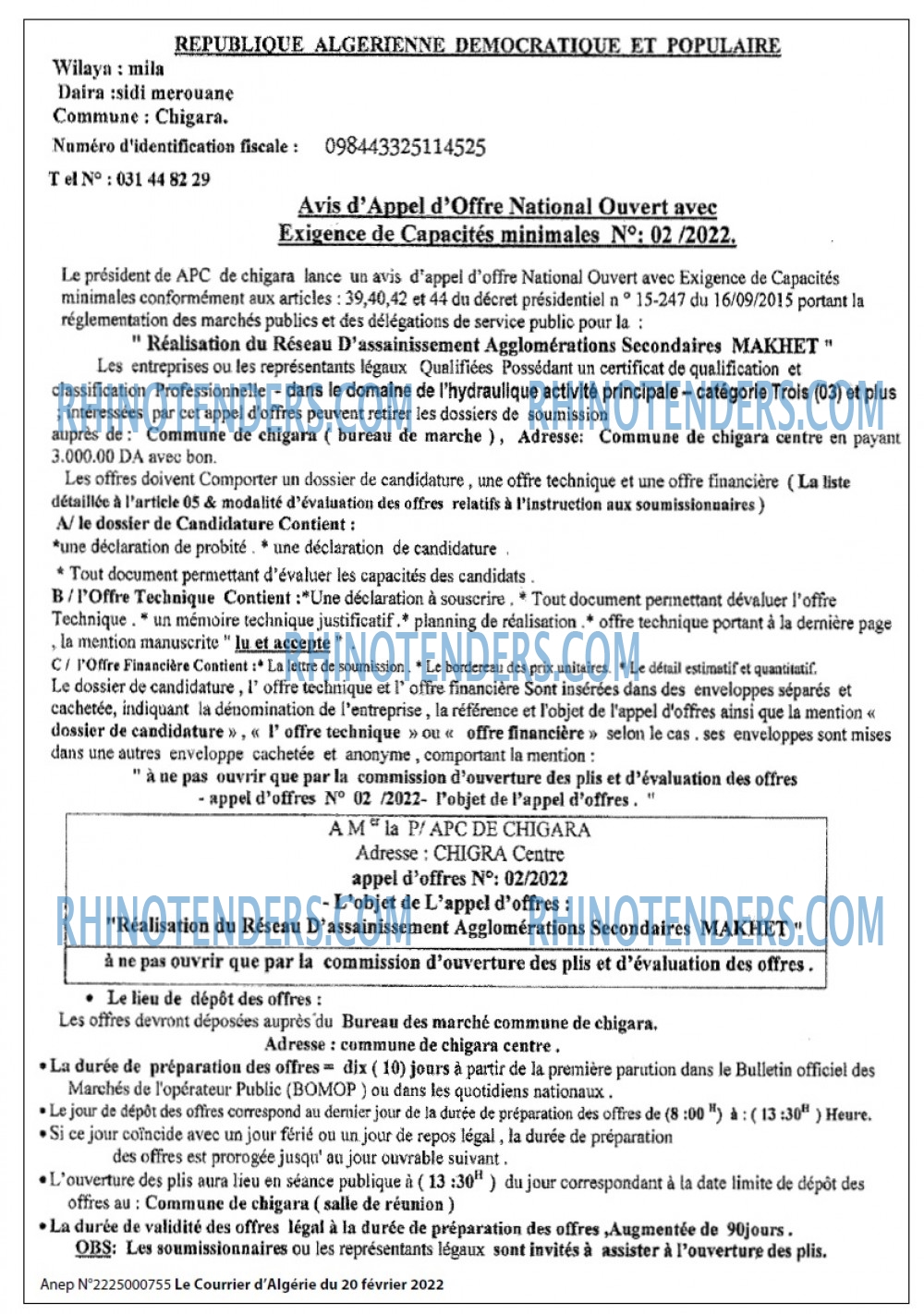 Le Courrier d'Algerie