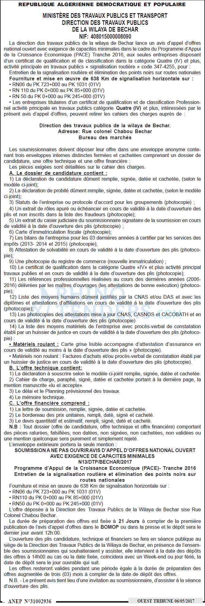 ouest TRIBUNE
