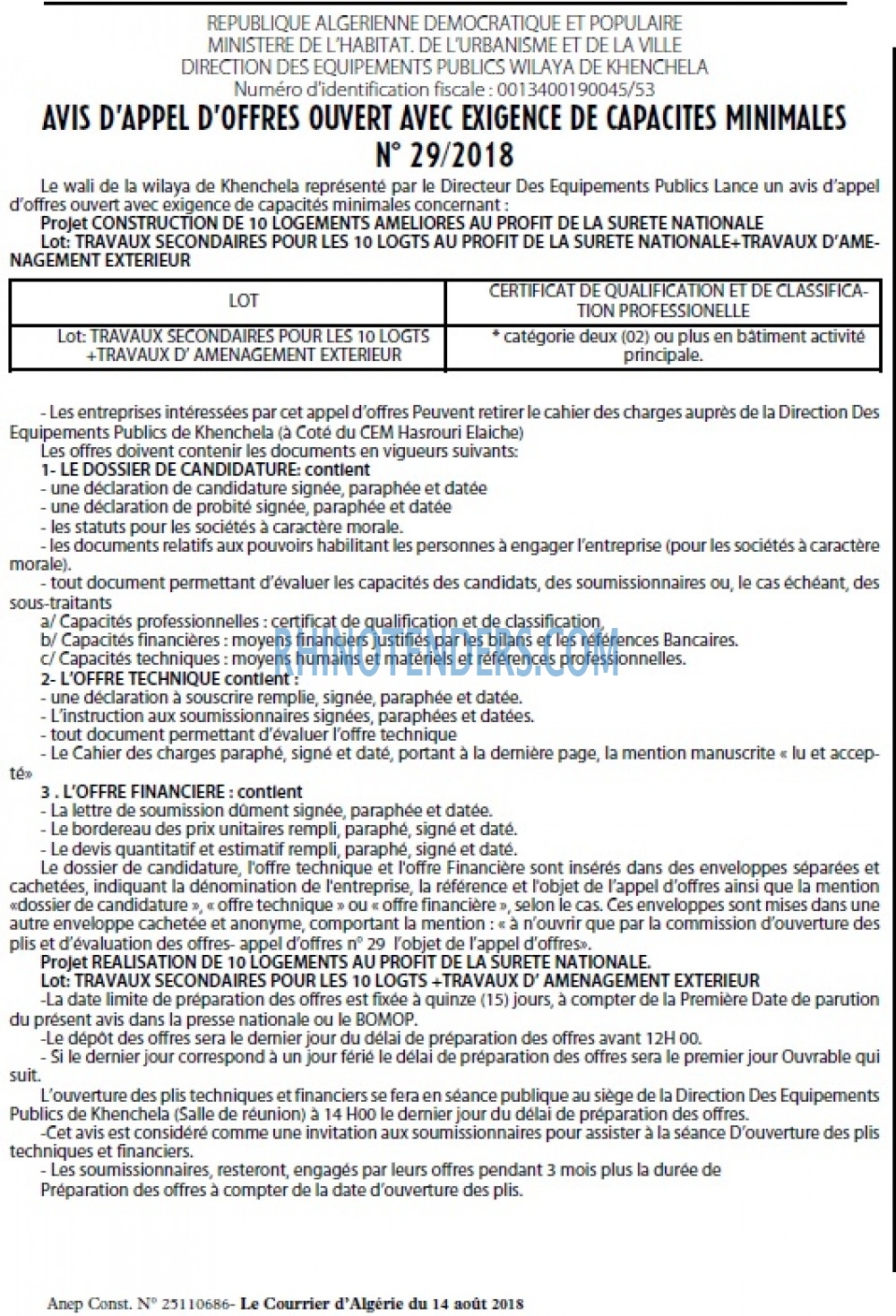 Le Courrier d'Algerie