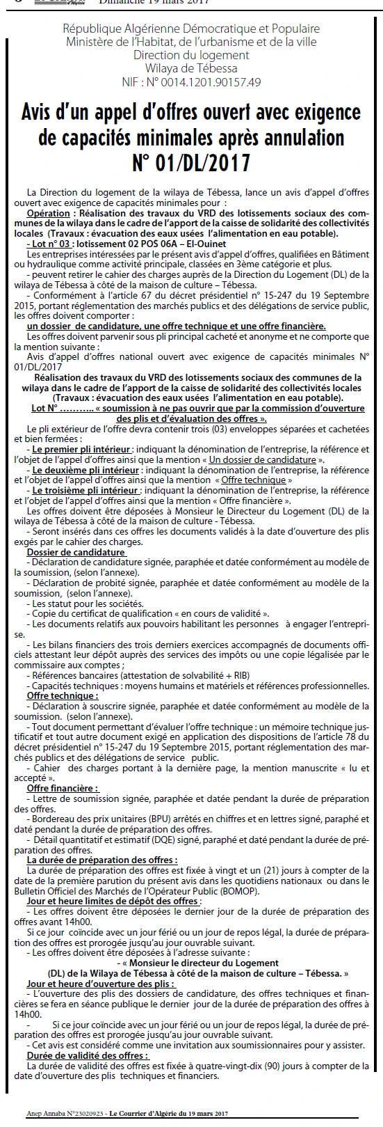 Le Courrier d'Algerie
