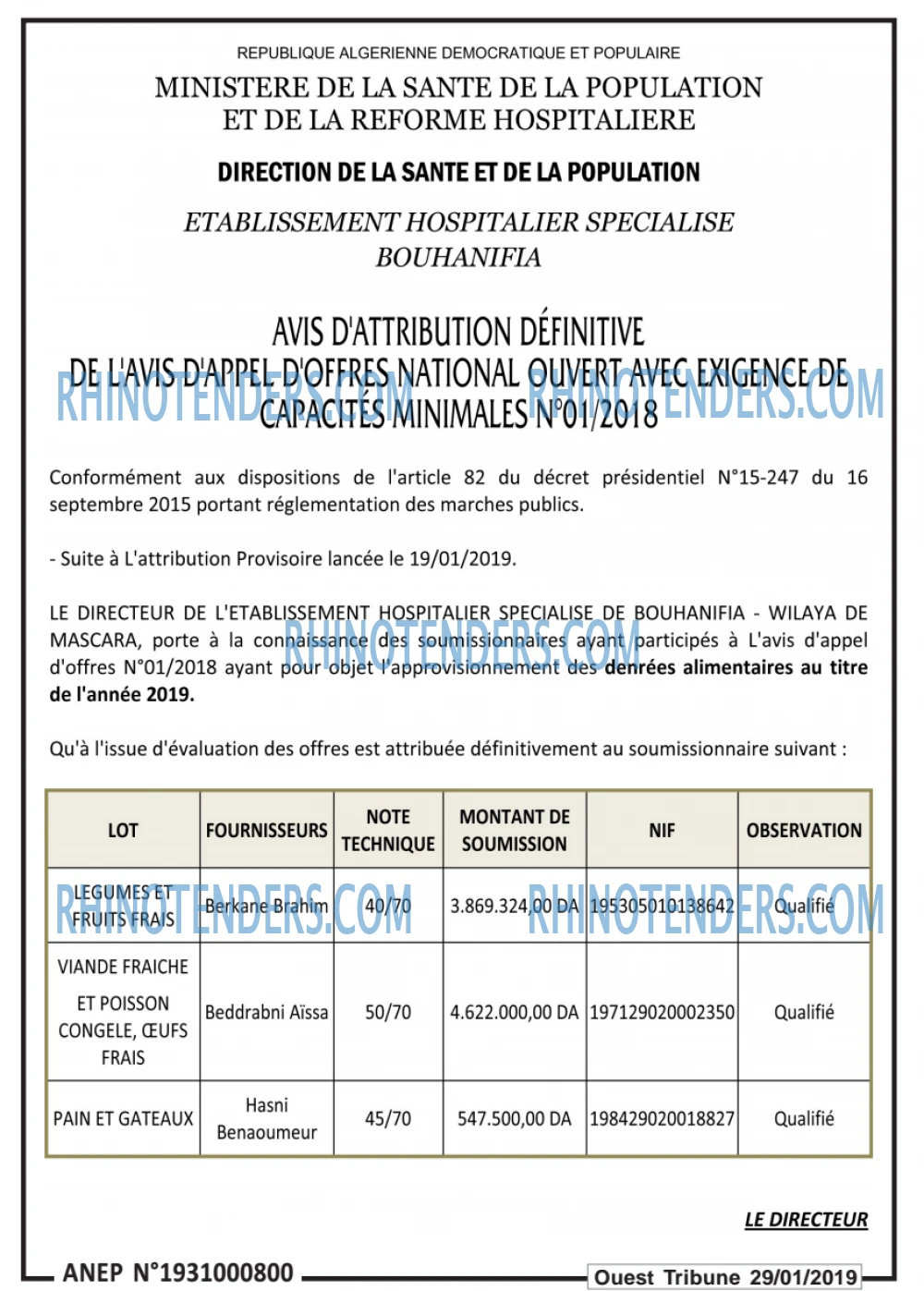 ouest TRIBUNE
