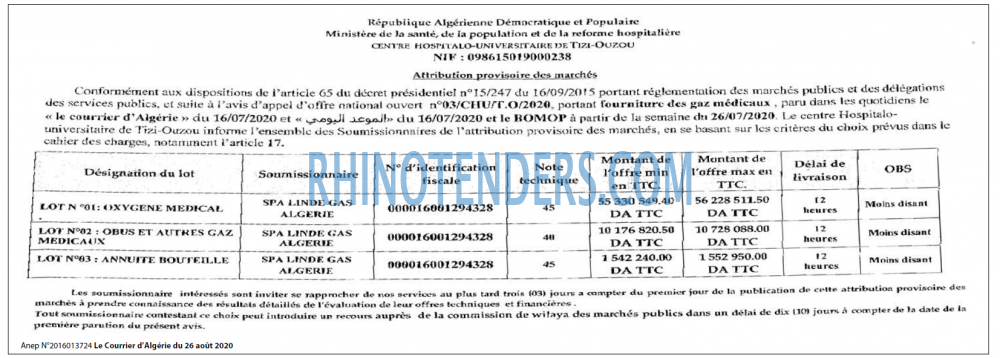 Le Courrier d'Algerie