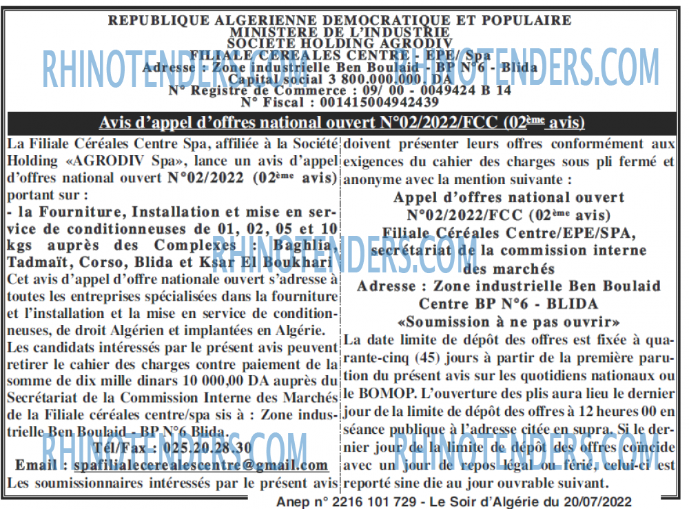 LE SOIR D'ALGERIE