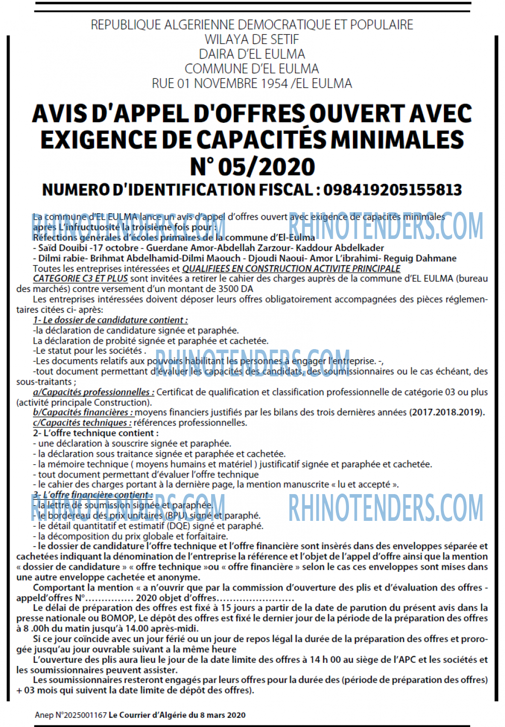 Le Courrier d'Algerie