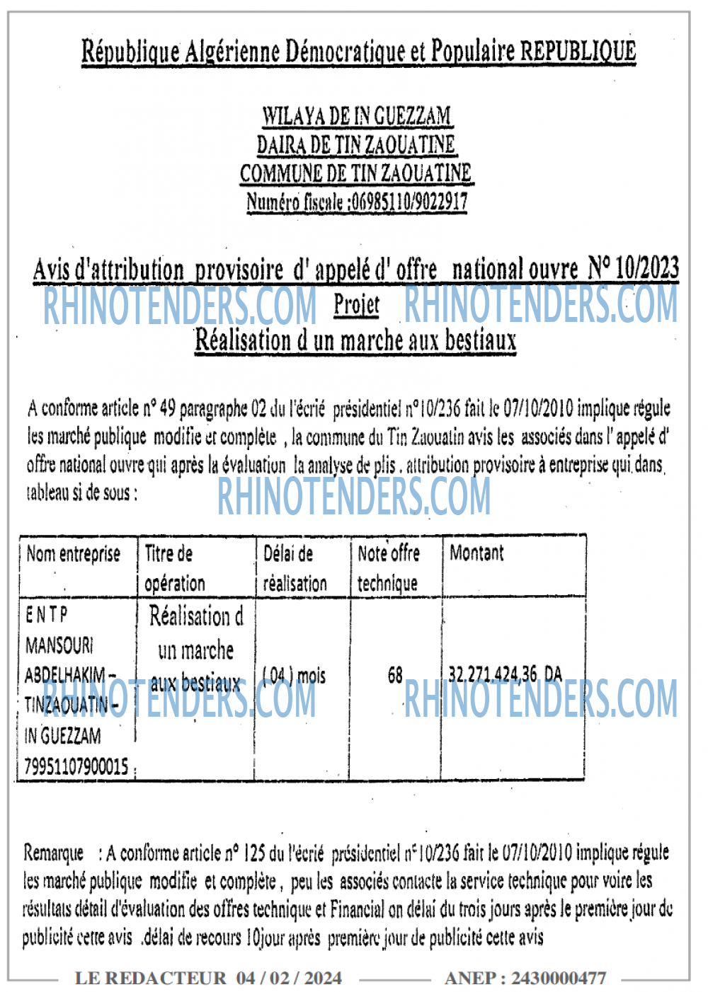 LE REDACTEUR