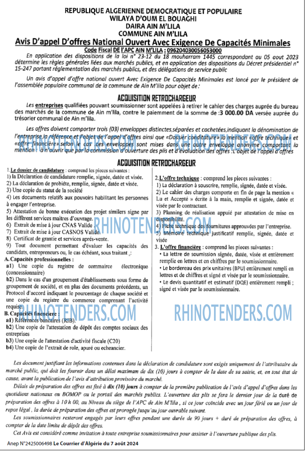 Le Courrier d'Algerie