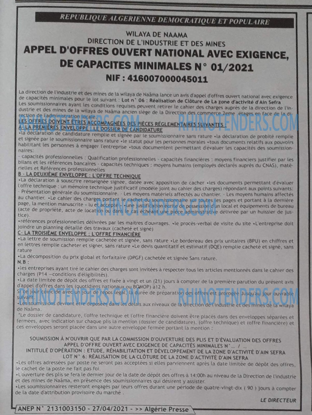 ALGERIE PRESSE