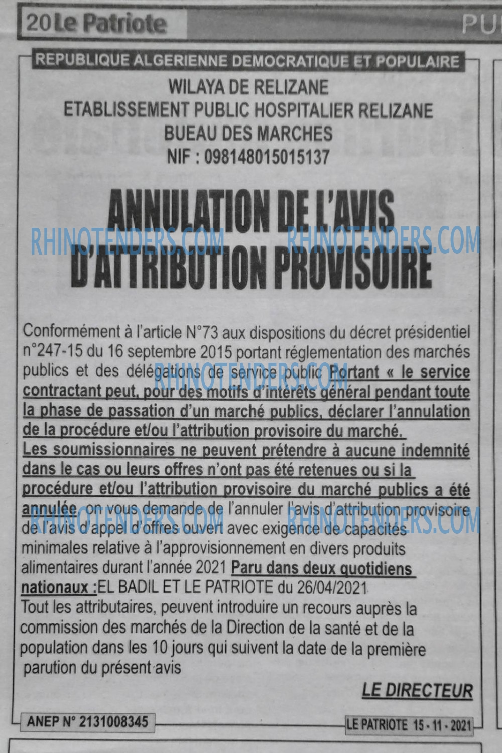 LE PATRIOTE