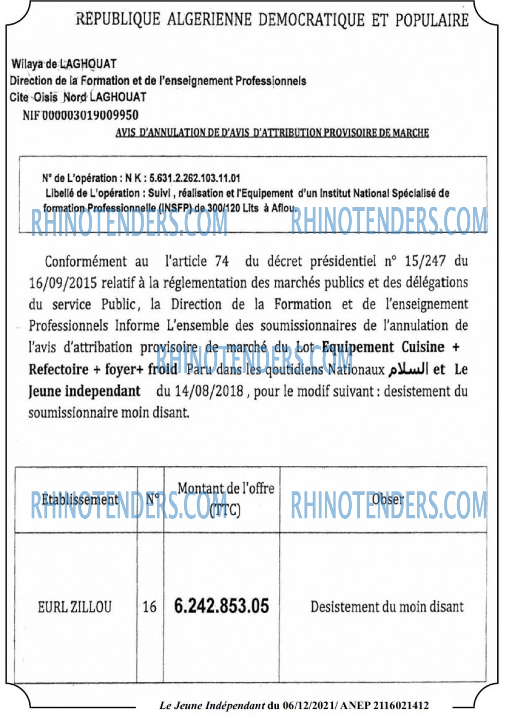 Jeune Independant