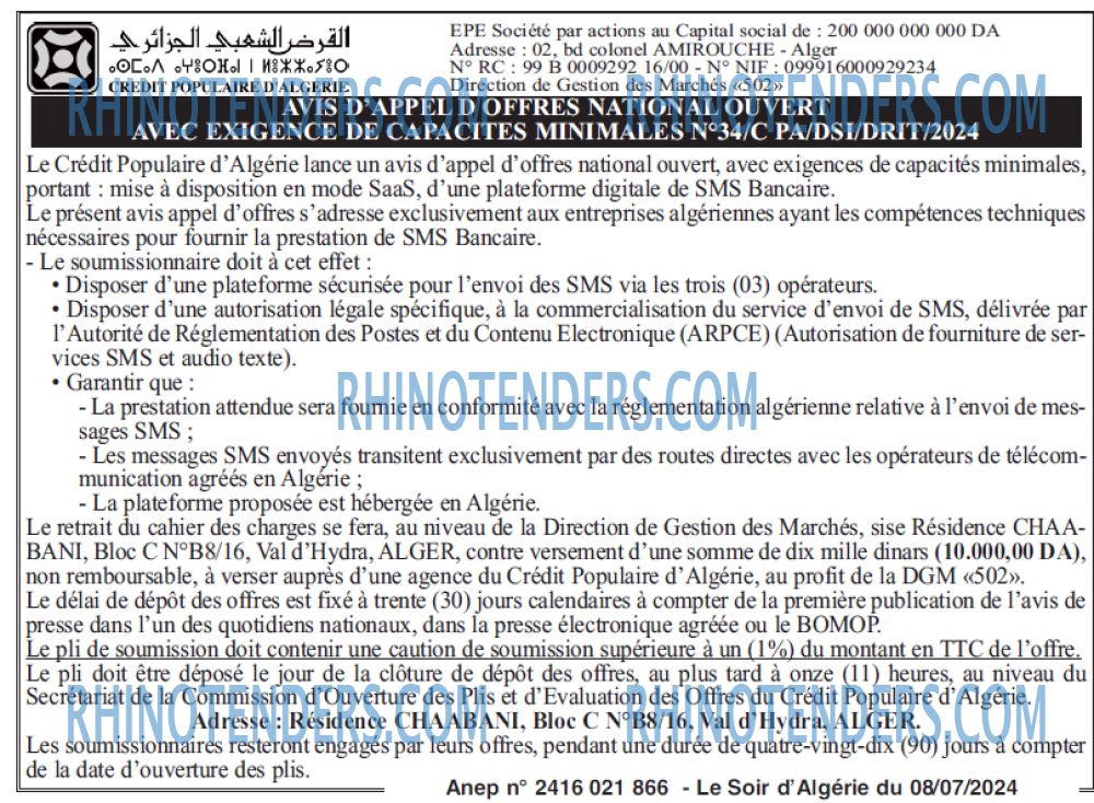 LE SOIR D'ALGERIE