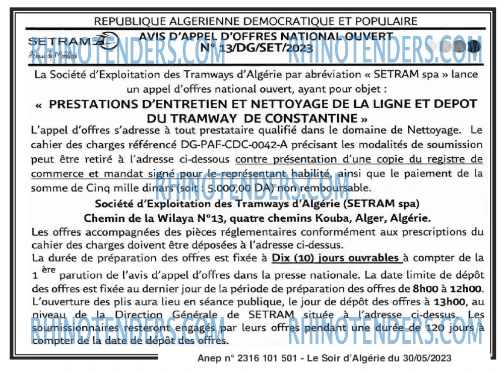 LE SOIR D'ALGERIE