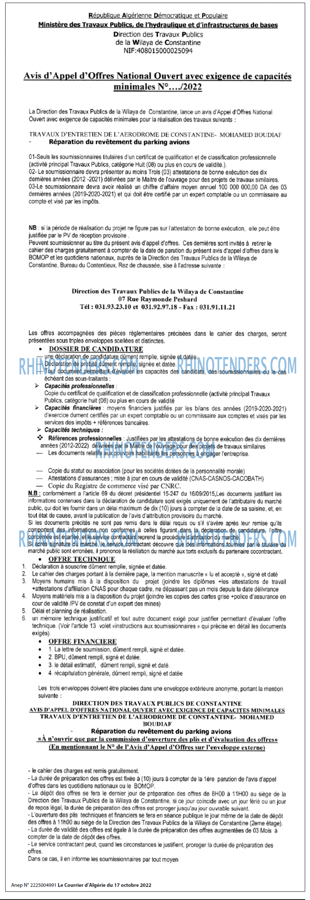 Le Courrier d'Algerie