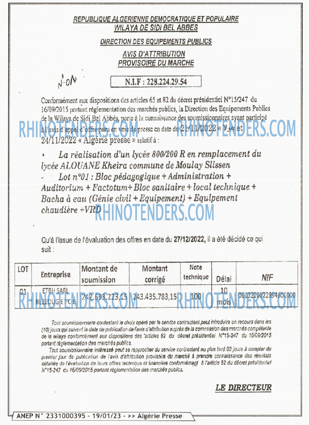 ALGERIE PRESSE