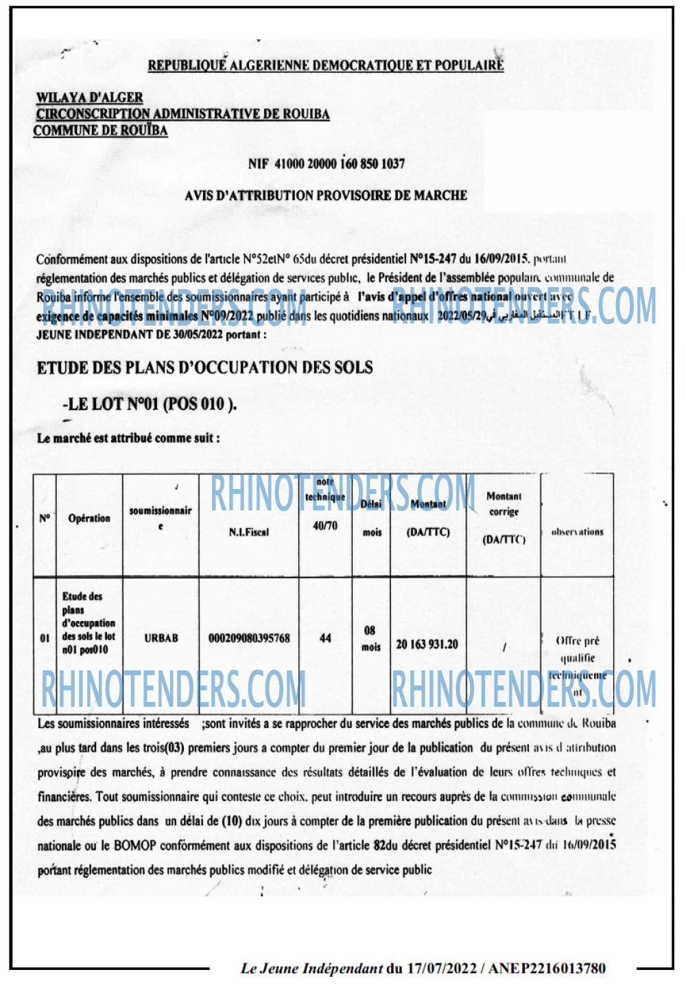 Jeune Independant