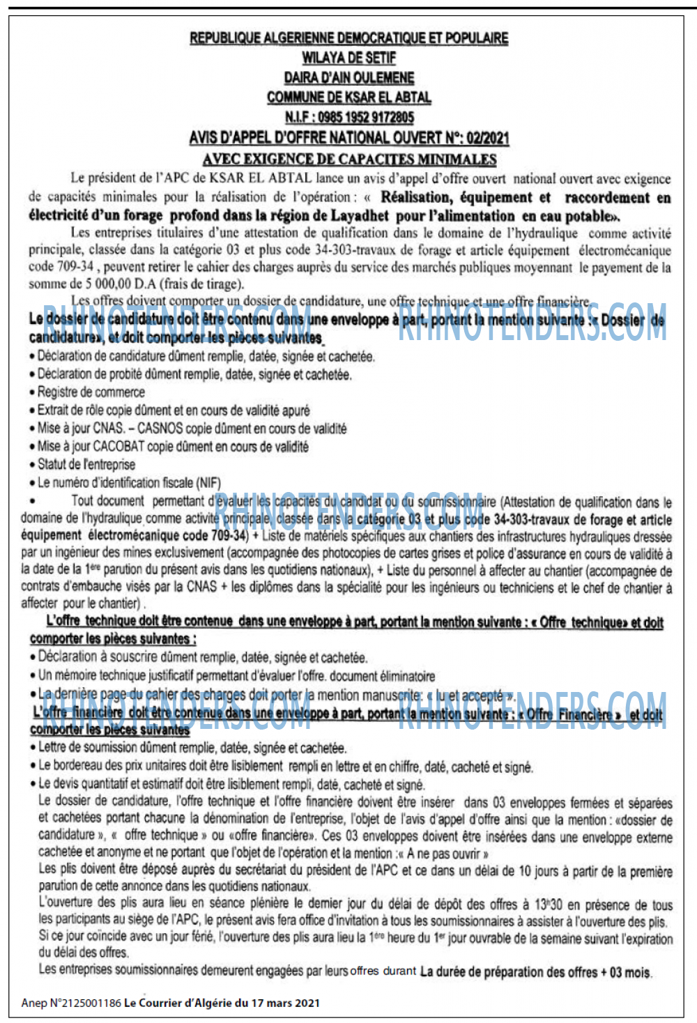 Le Courrier d'Algerie