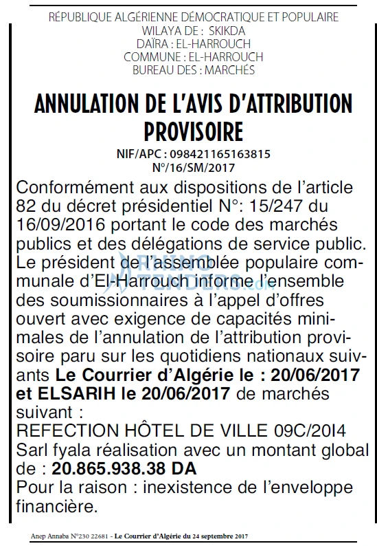 Le Courrier d'Algerie