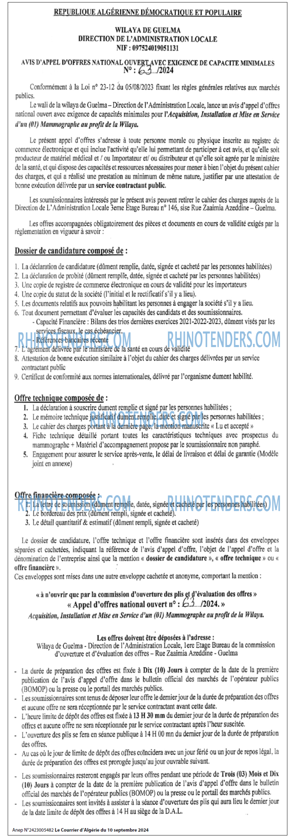 Le Courrier d'Algerie