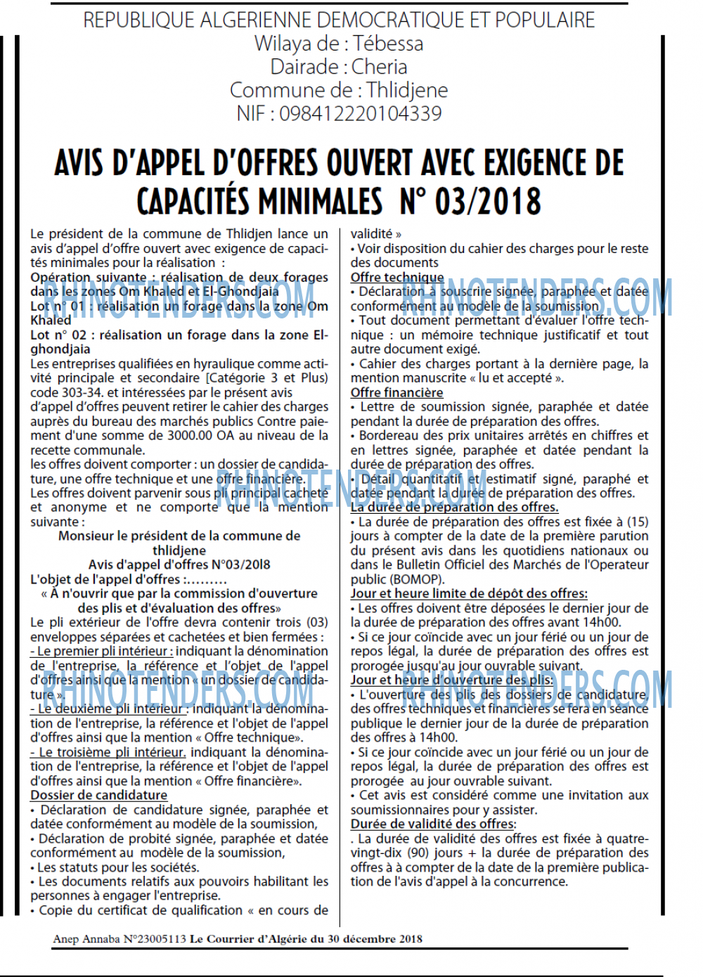 Le Courrier d'Algerie