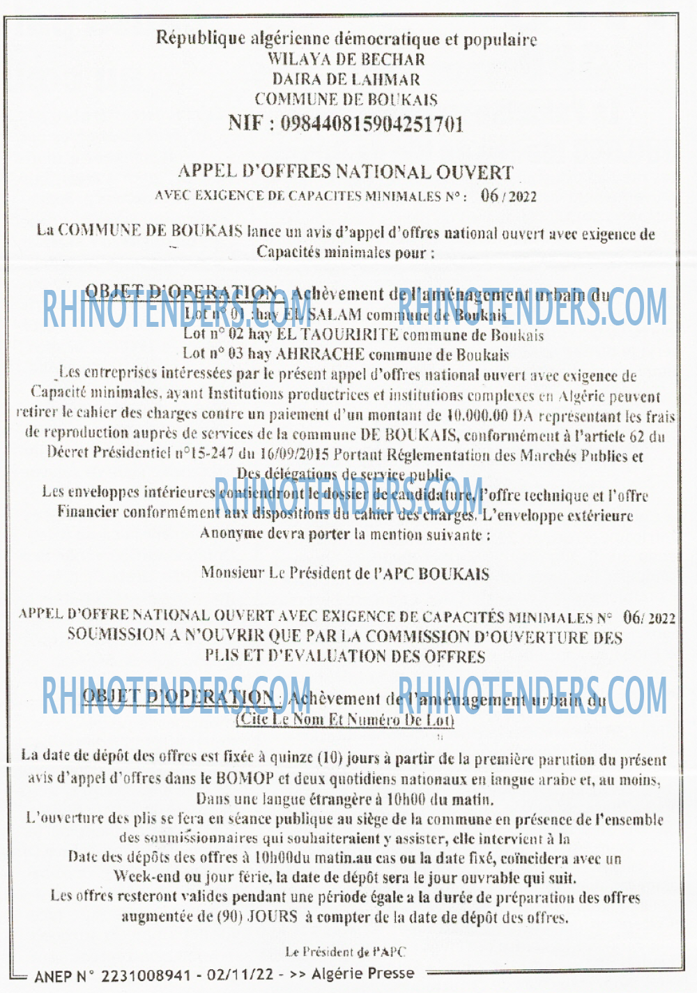 ALGERIE PRESSE