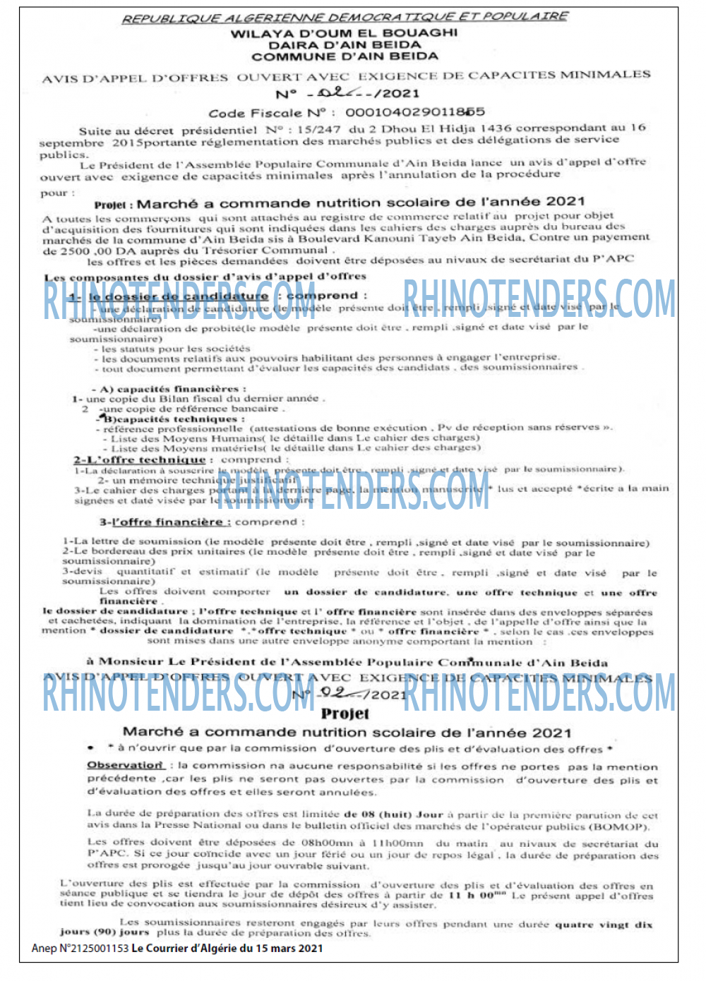 Le Courrier d'Algerie