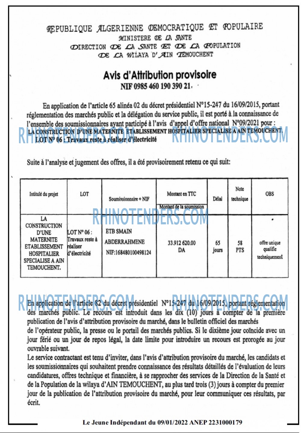 Jeune Independant