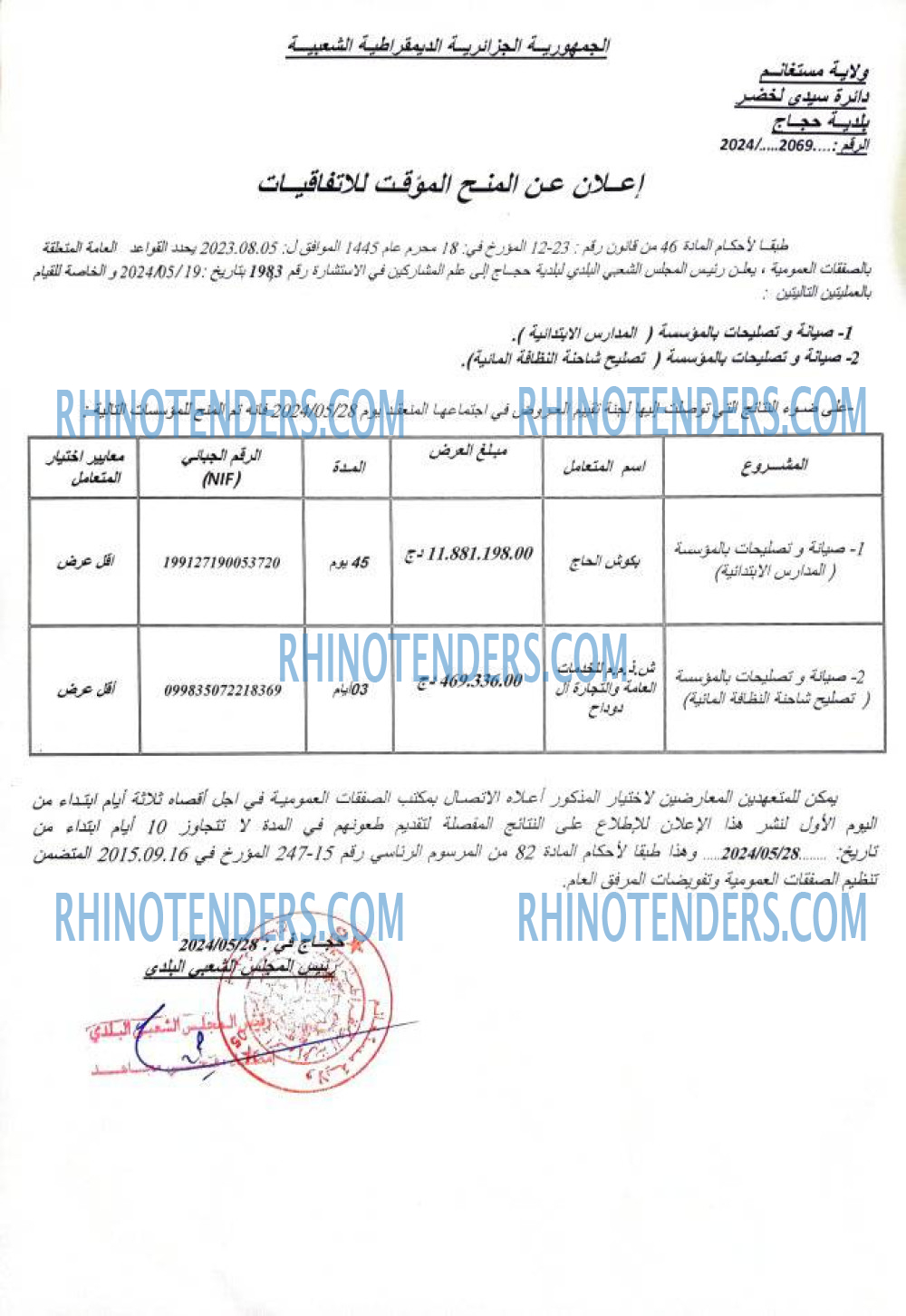 Rhinotenders
