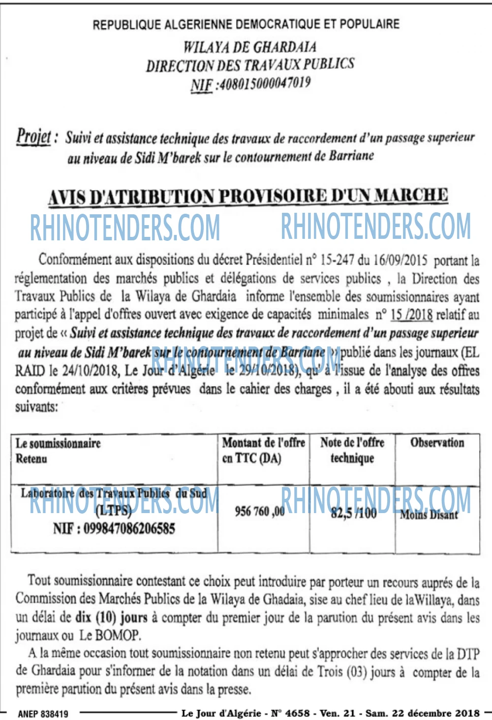 Le Jour d'Algérie